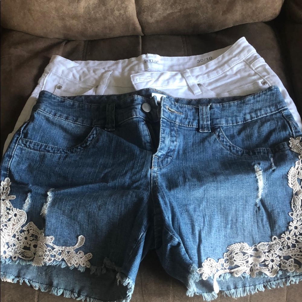 Denim shorts